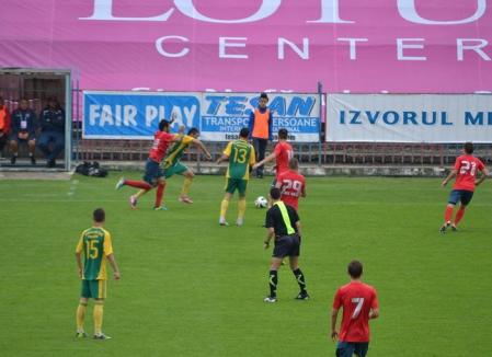 FC Bihor a pierdut cu 0-1 jocul de pe teren propriu cu CS Mioveni